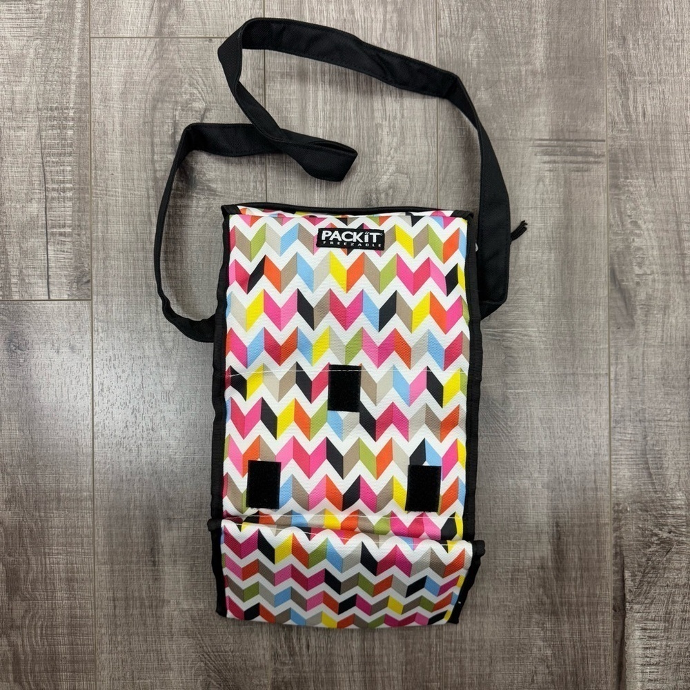 Packit French Bull Colorful Chevron Wine Bottle Freezable Bag — image 3 of 5